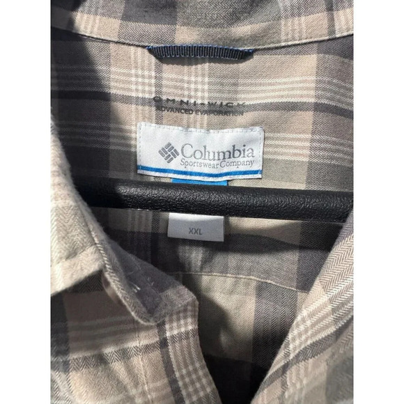 Columbia XXL plaid  omni‎ wick mens button down shirt - Picture 4 of 4